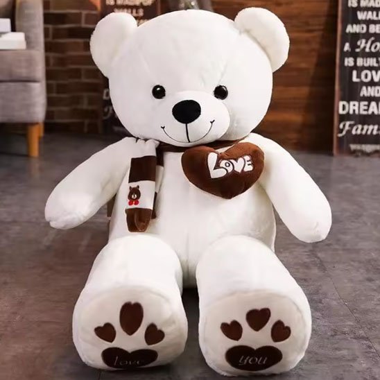 Grand peluche ours blanc