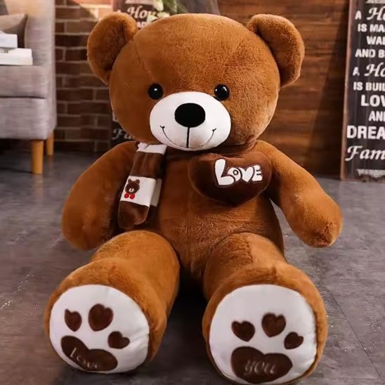 Peluche ours grand marron