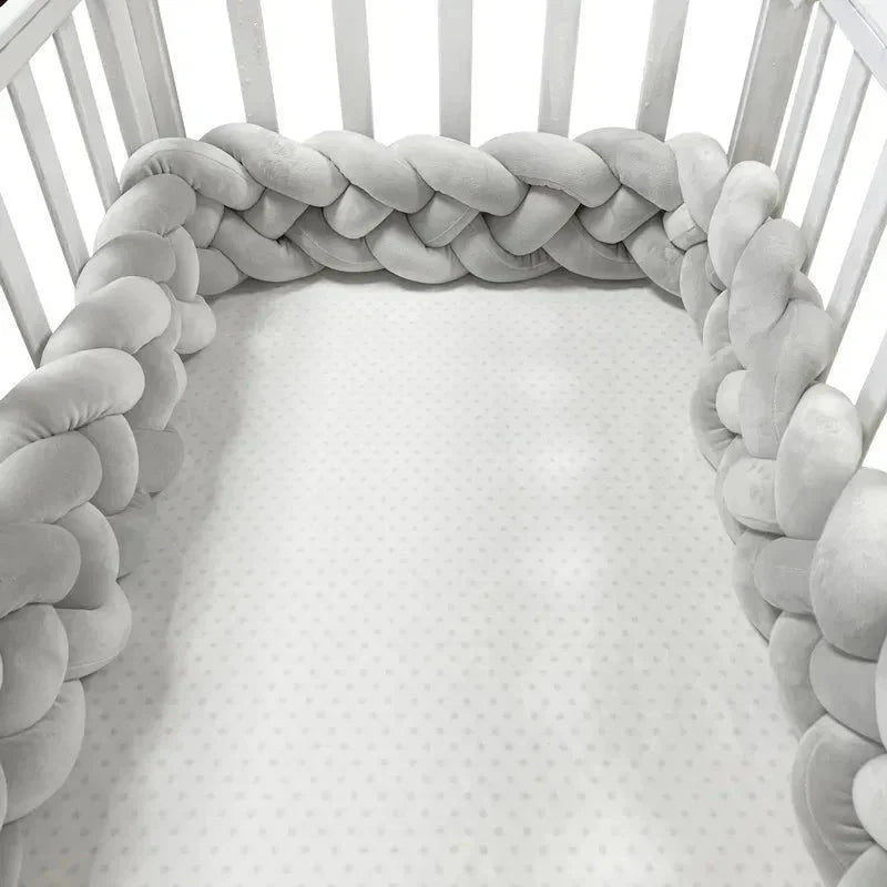 Tour de Lit Bebe - CozyKnot™ - Gris - Le Paradis de Maman