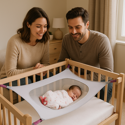 Hamac bébé gris bébé endormi en sécurité 