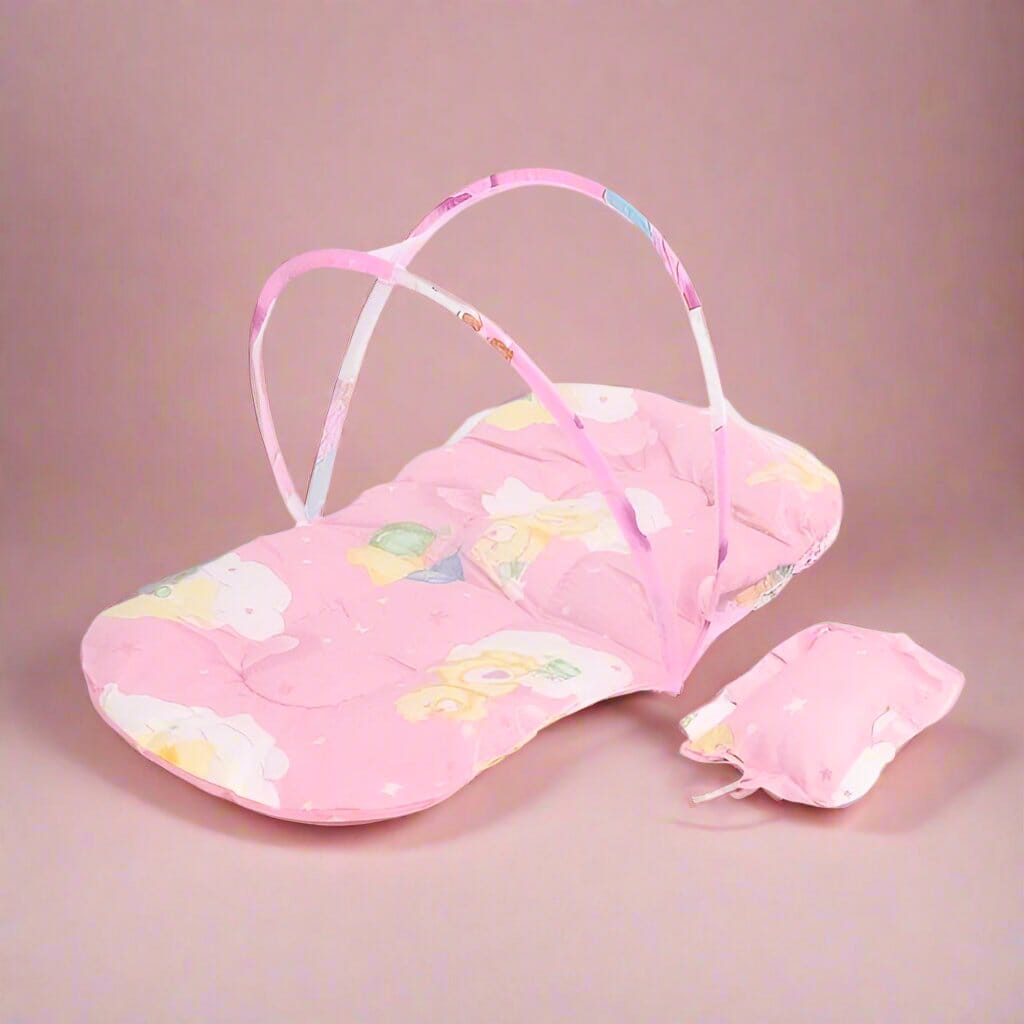 Moustiquaire bébé rose protection