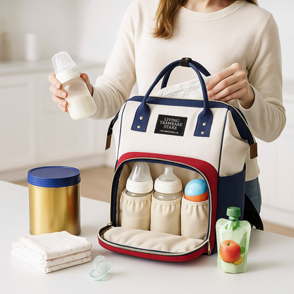 Sac à langer avec les essentiels du bébé