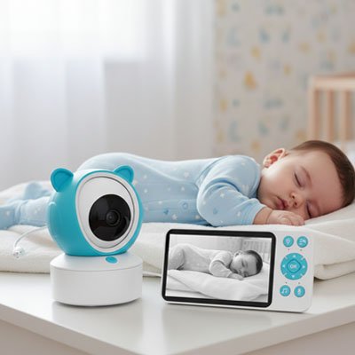 Bébé dort en toute sécurité avec  caméra-bébé