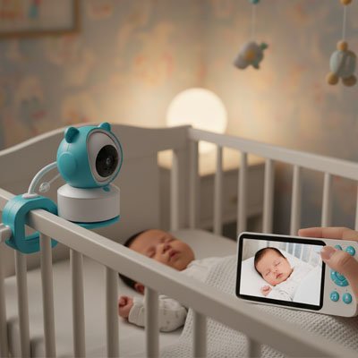 Caméra bébé dort tranquillement