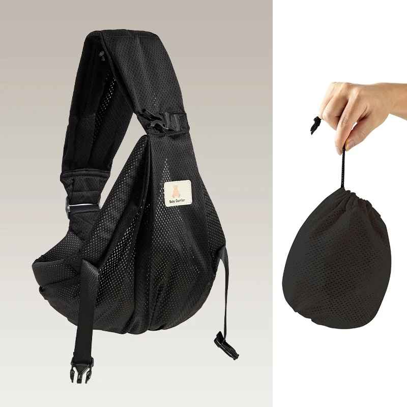 Echarpe portage beben noir sac rangement 