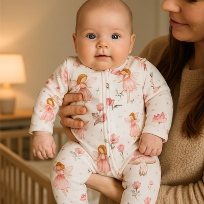 Pyjama bébé fée blanc rose