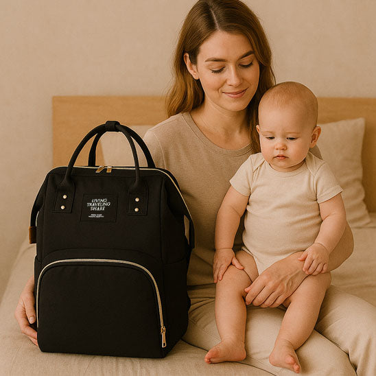 Sac à langer bébé et maman noir