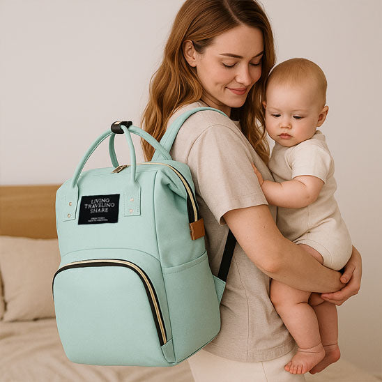 Sac à langer bébé vert