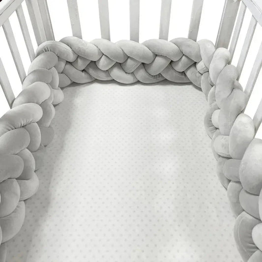 Tour de Lit Bebe - CozyKnot™ - Gris - Le Paradis de Maman