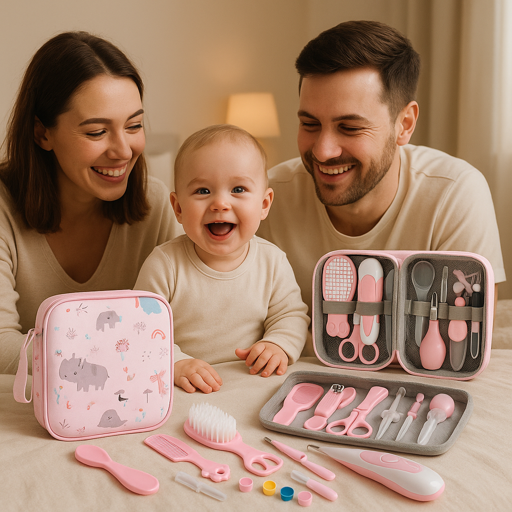 Trousse de toilette bébé rangement rose